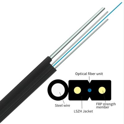 屋内FTTHの繊維光学のドロップ・ケーブル2 4 6 8 12 16 LSZHのジャケットとの24の中心