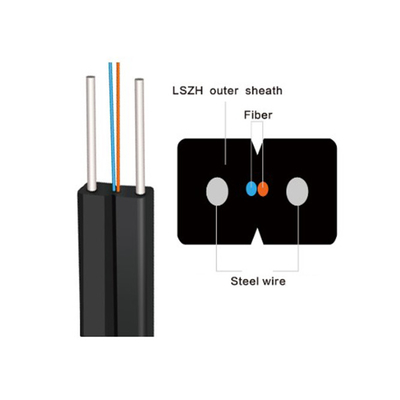 FTTH LSZHのジャケットG657Aの光ファイバケーブルGJXH/GJXFHのフラット ケーブル