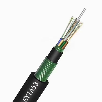Directによって埋められる鋼鉄テープ装甲12メートルGYTA53ごとの96の中心の光ファイバケーブルの価格