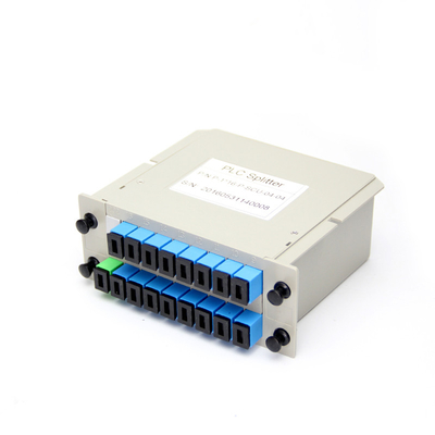 ラック マウントPlcのディバイダーのABS箱SC UPCのコネクター カセット タイプ1X16の光ファイバーのディバイダー