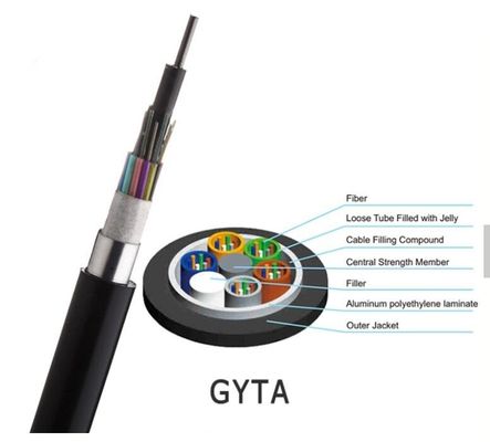 屋外の装甲ケーブル2-288の中心の光ファイバケーブルGYTA