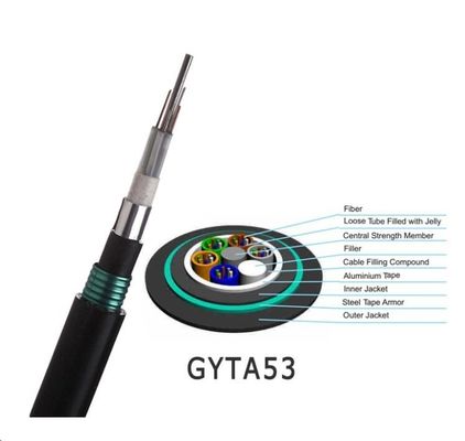 屋外の装甲ケーブル2-288の中心の光ファイバケーブルGYTA