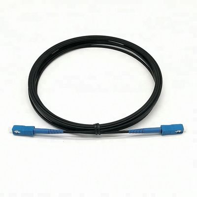 1中心FTTH SCはドロップ・ケーブルの繊維光学のパッチ・コードを