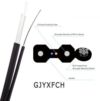 GJYXFCH 1の中心2の中心SM自己支持FTTHの低下の光ファイバケーブル